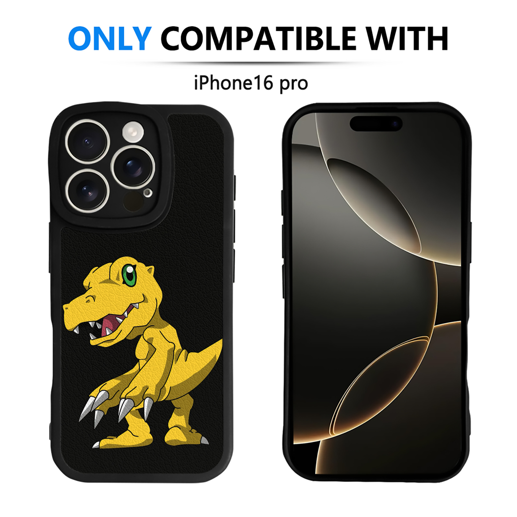 （画像用） Digimon デジタルモンスター/デジモン 【iPhone 16シリーズ対応】シリコンスマホケース（レザー調） 材質：シリコン